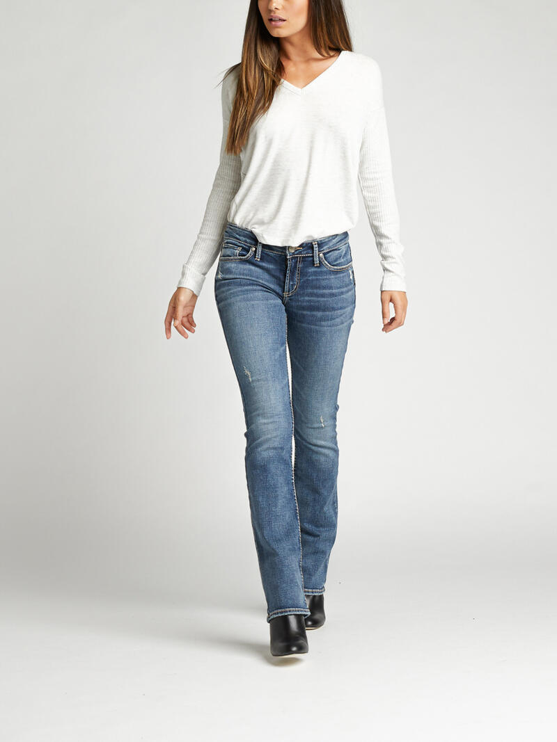 Elyse Mid Rise Slim Bootcut Jeans