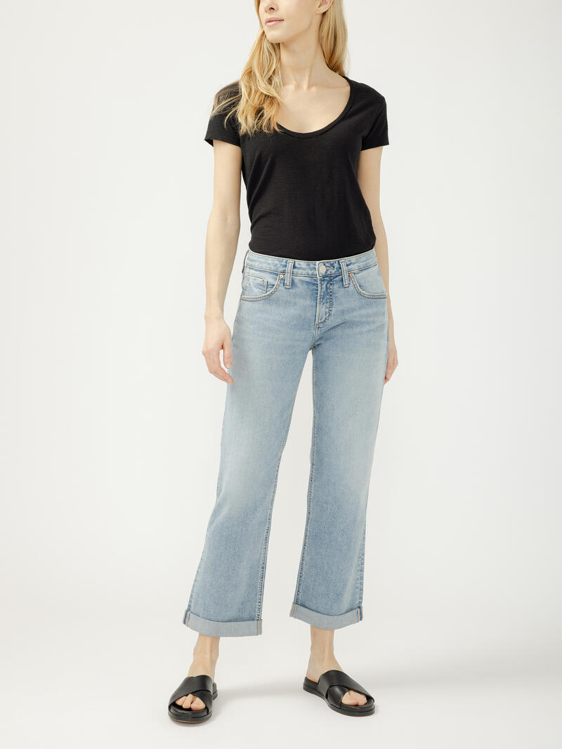Chelsea Mid Rise Straight Leg Jeans