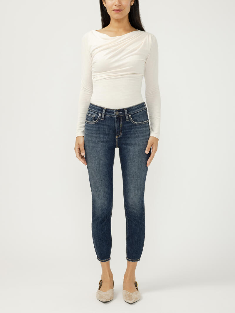 Elyse Mid Rise Skinny Crop Jeans