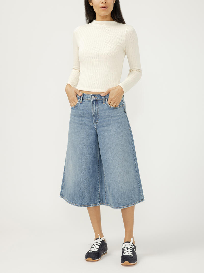 High Rise Culotte Jeans