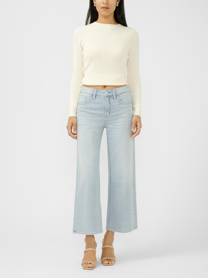 Avery High Rise Wide Leg Cropped Jeans