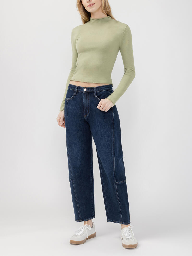 Slim Barrel Leg Jeans