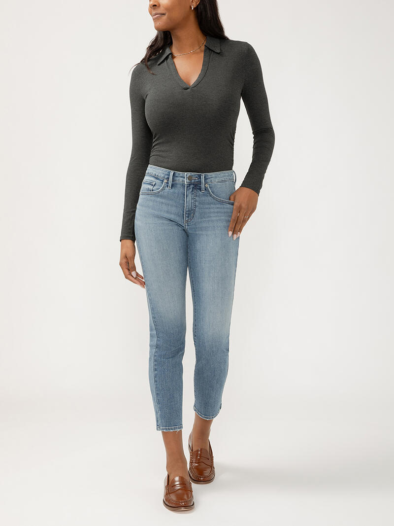 Isbister High Rise Straight Leg Luxe Stretch Jeans