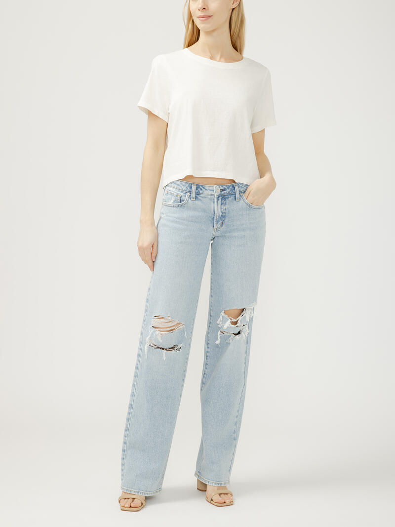 Loose & Low Straight Leg Jeans