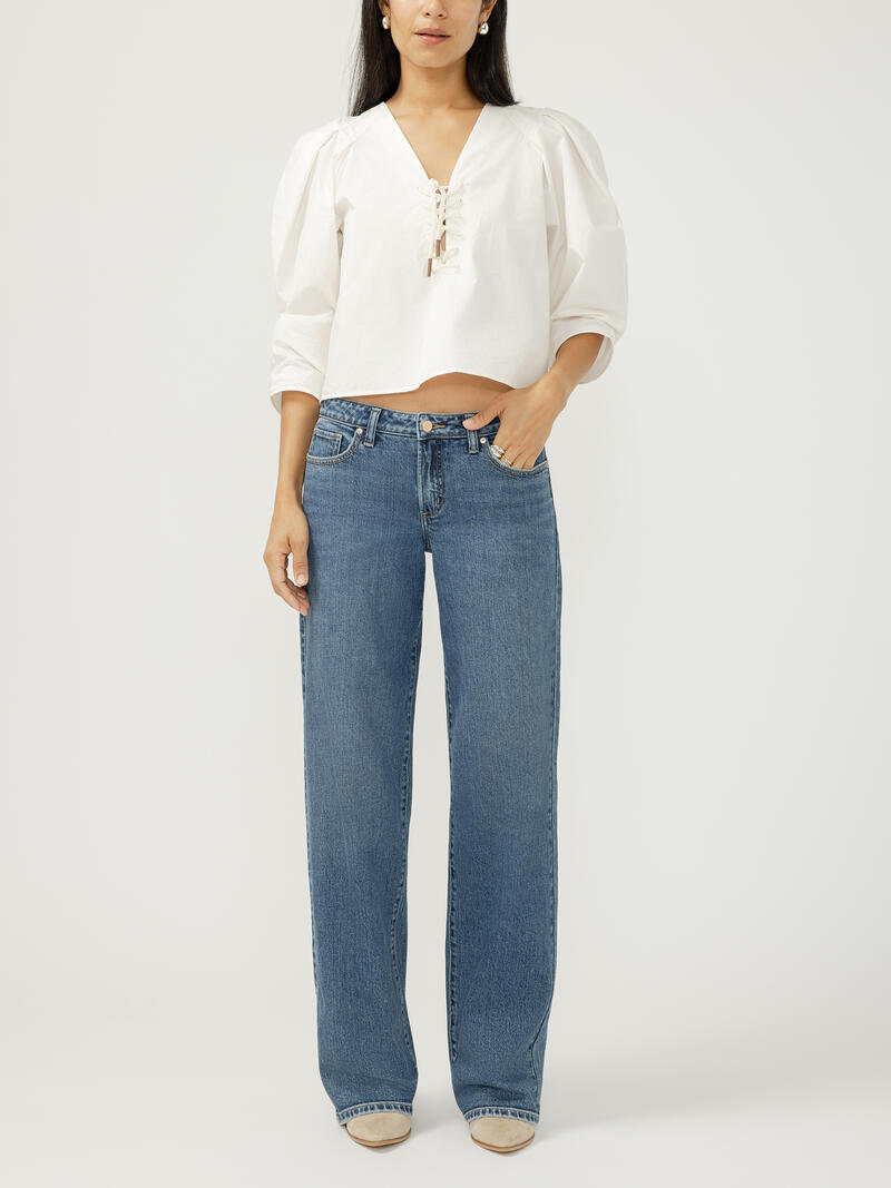 Loose & Low Straight Leg Jeans