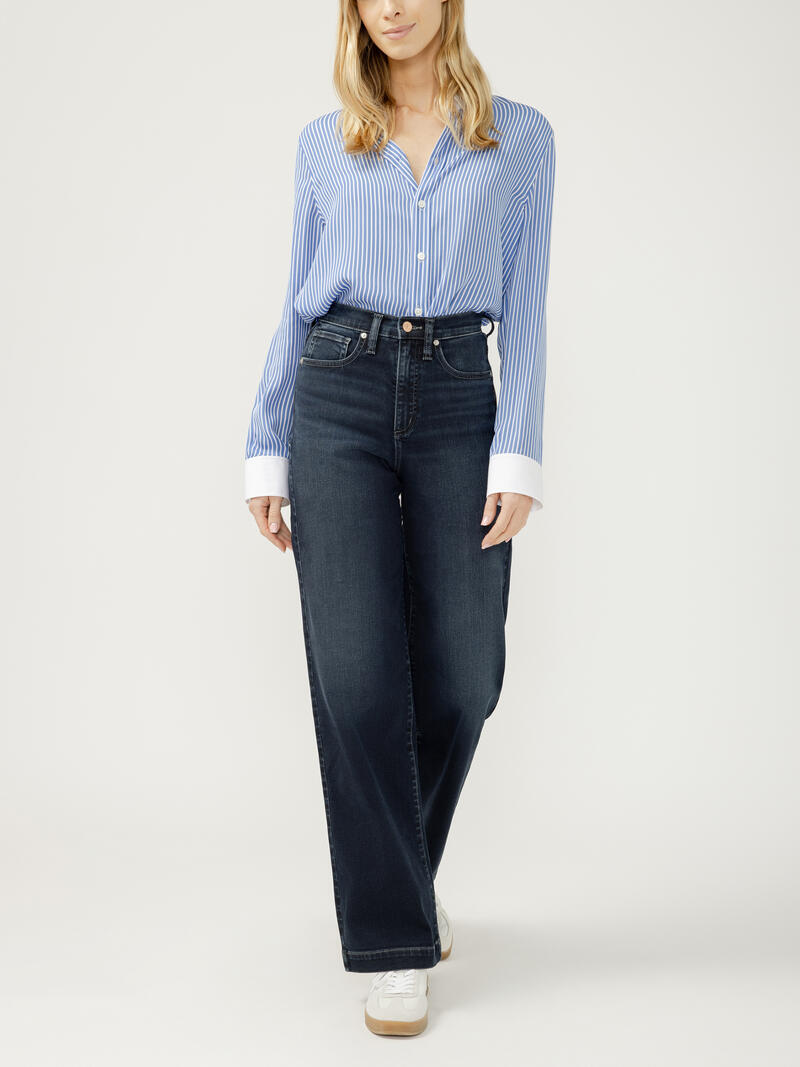 Highly Desirable High Rise Trouser Leg Jeans