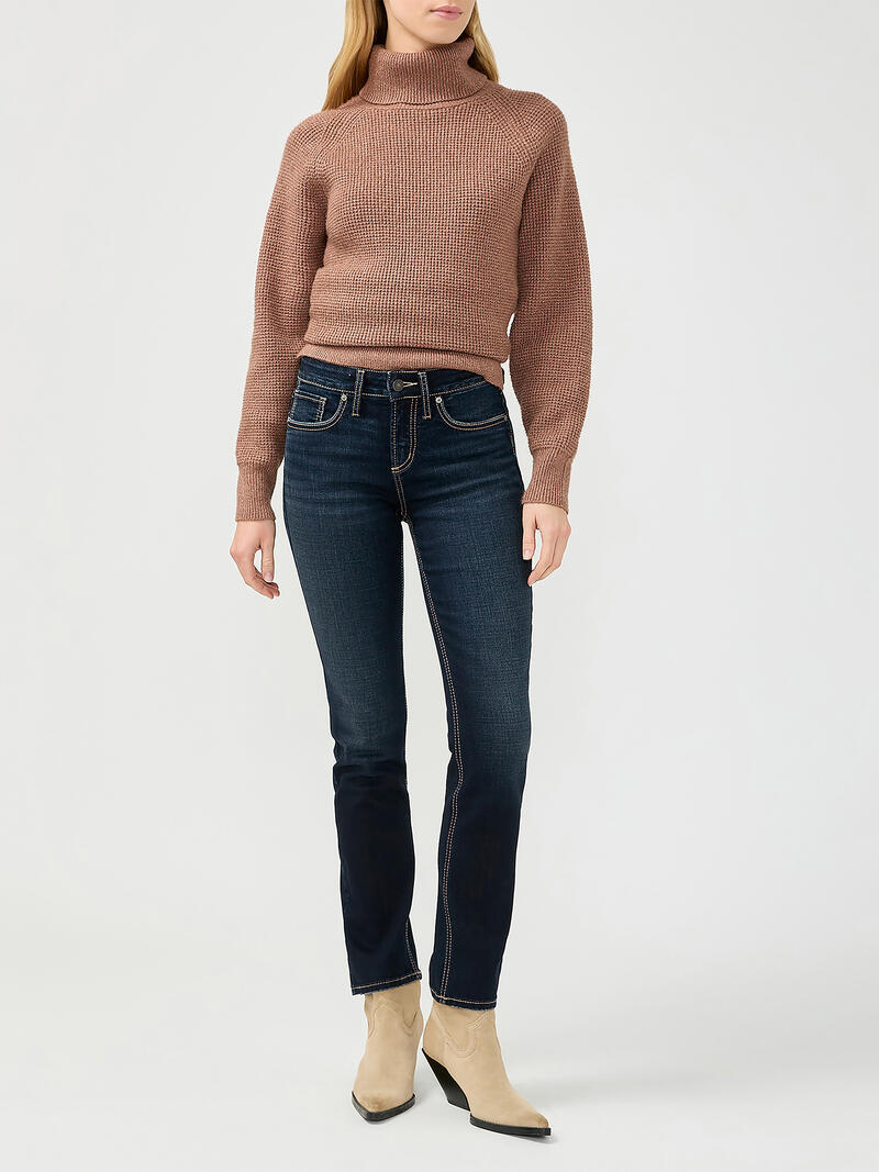 Suki Mid Rise Straight Leg Luxe Stretch Jeans