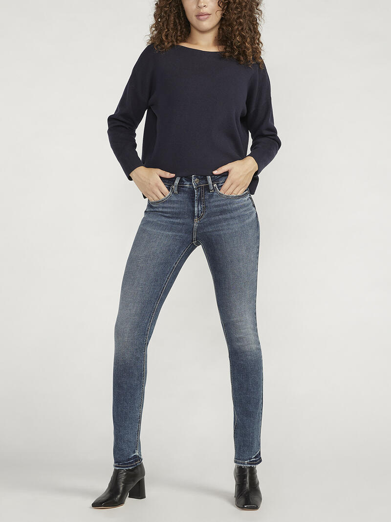 Suki Mid Rise Straight Leg Jeans