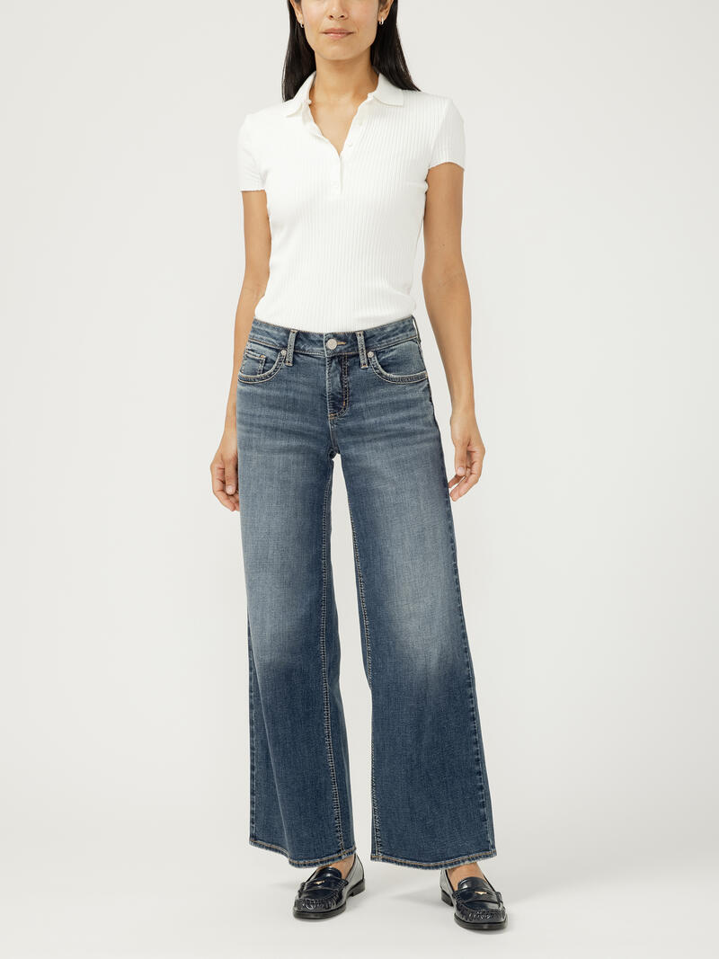 Suki Mid Rise Wide Leg Jeans