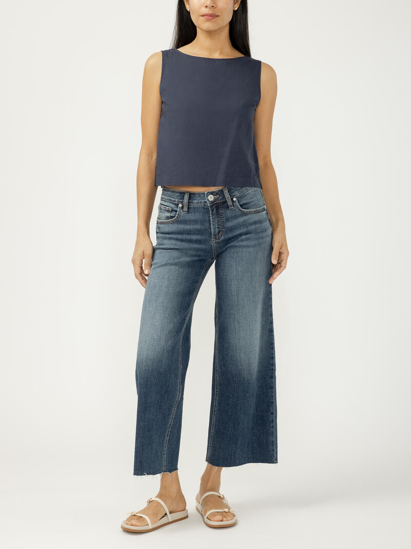 Suki Mid Rise Wide Leg Americana Luxe Stretch Jeans