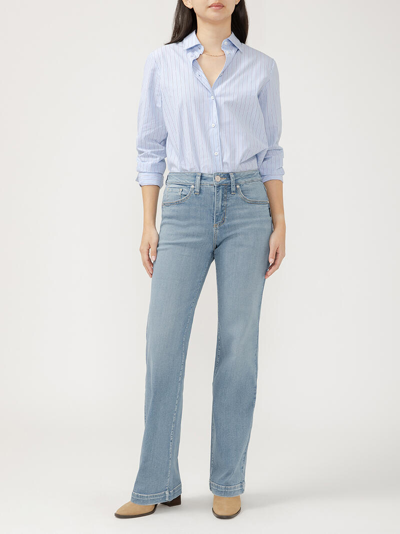 Avery High Rise Trouser Leg Jeans