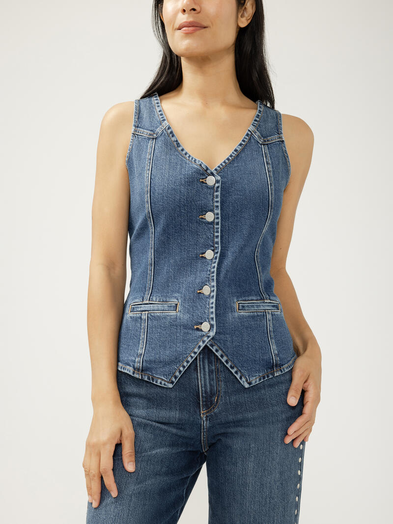 Long Denim Vest
