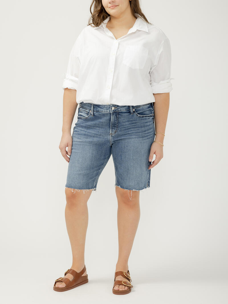 Elyse Mid Rise Bermuda Shorts Plus Size