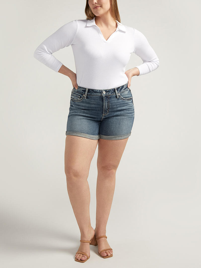 Suki Mid Rise Shorts Plus Size