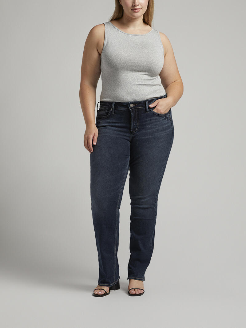 Suki Mid Rise Slim Bootcut Jeans Plus Size